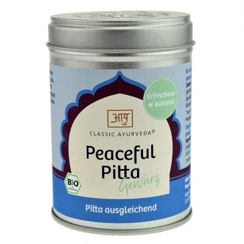 Classic Ayurveda - Bio Peaceful Pitta Gewürz - 70 g - Mild und kühlend, ideal für den Pitta-Typ von Classic Ayurveda