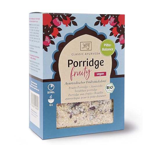 Classic Ayurveda - Bio Porridge fruity, Pitta - 480 g - Fruchtiger Ayurveda-Frühstücksbrei, zarte Flocken und Beeren von Classic Ayurveda