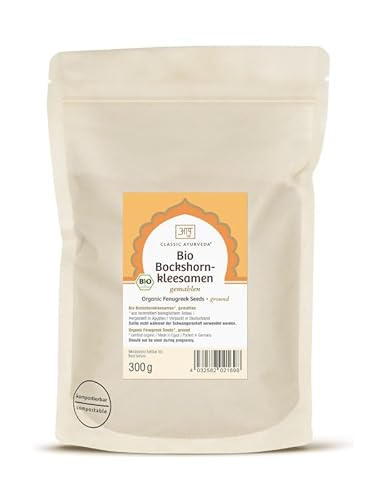 Classic Ayurveda - Bio Bockshornkleesamen gemahlen - 300 g - Verfeinert Currys und Gemüsegerichte mit einzigartigem Aroma von Classic Ayurveda