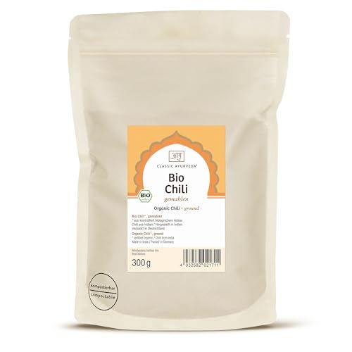 Classic Ayurveda - Bio Chili gemahlen - 300 g - Besonders scharf für Gemüsegerichte und Soßen von Classic Ayurveda