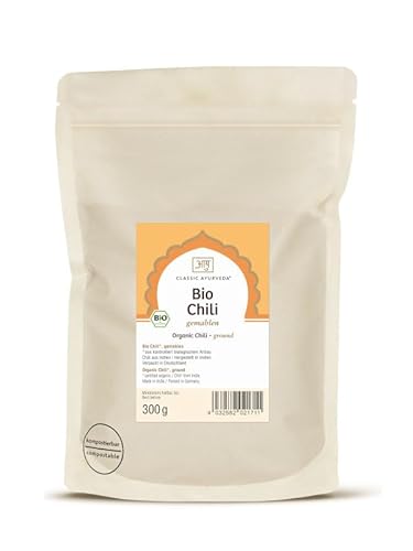 Classic Ayurveda - Bio Chili gemahlen - 300 g - Besonders scharf für Gemüsegerichte und Soßen von Classic Ayurveda