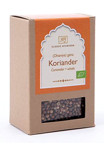 Classic Ayurveda - Bio Koriander ganz - 60 g - Harmonisiert Pitta mit kräftigem Aroma von Classic Ayurveda