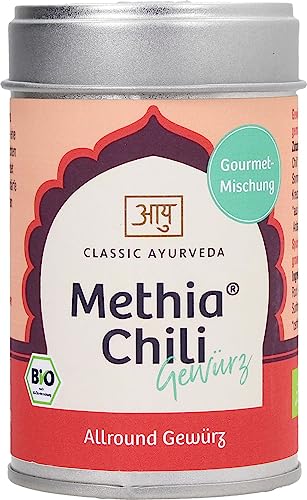 Classic Ayurveda | Methia® Chili Gewürz | Scharf | Kapha reduzierend | Bio | 280 g (4 x 70 g) von Classic Ayurveda