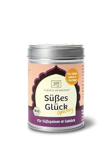 Classic Ayurveda - Bio Süßes Glück Gewürz - 70 g - Wärmende Aromen für Desserts und Weihnachtsgebäck von Classic Ayurveda