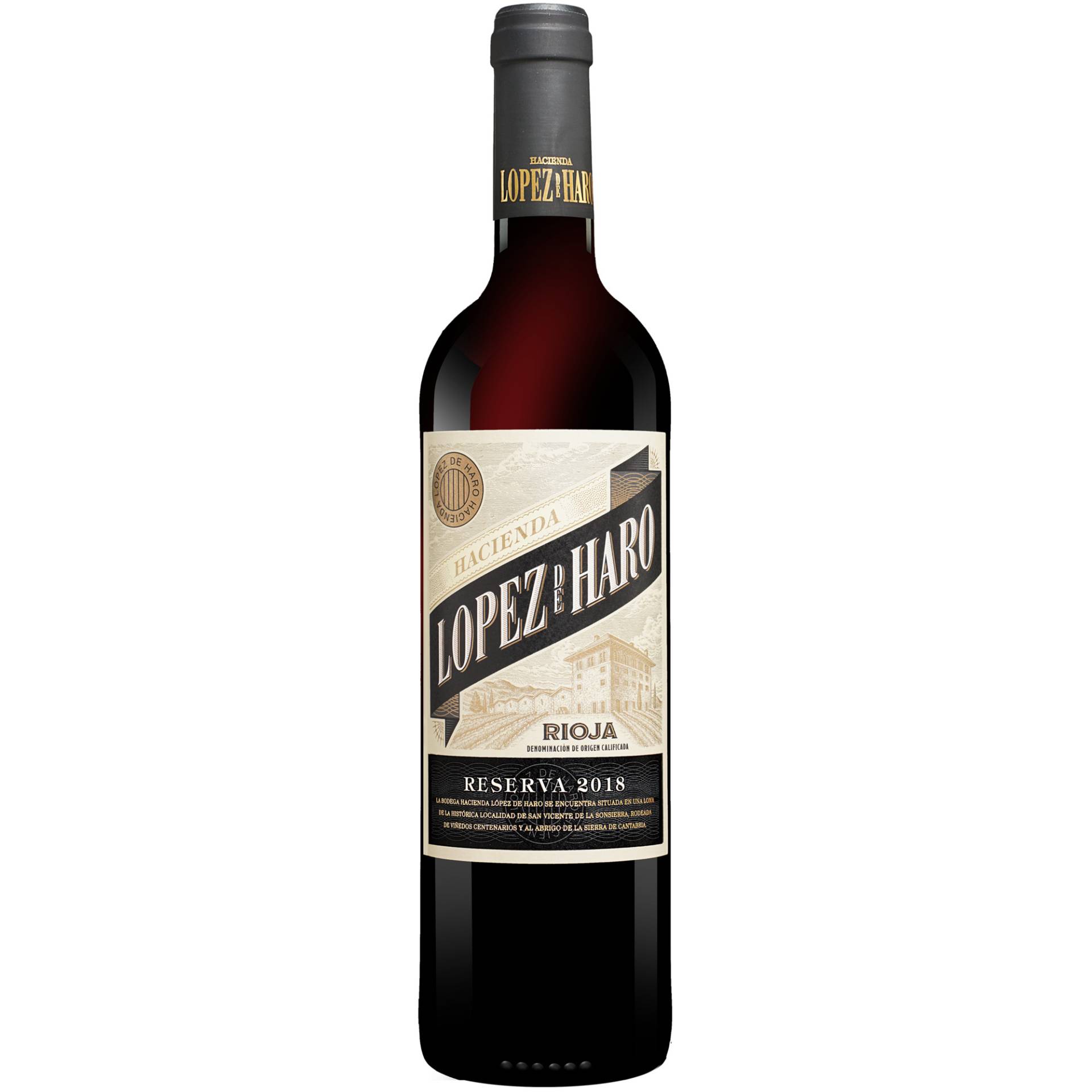 Hacienda López de Haro Reserva 2018  0.75L 14% Vol. Rotwein Trocken aus Spanien von Classica