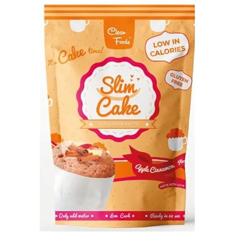 3 x CleanFoods SlimCake 70 Kalorien Tassenkuchen l Apfel-Zimt Geschmack l 5 Tassenkuchen I Konjac Glucomannan I Glutenfrei I Zuckerfrei I in 60 Sekunden zubereitet l Mugcake von Clean Foods LoveEveryBody