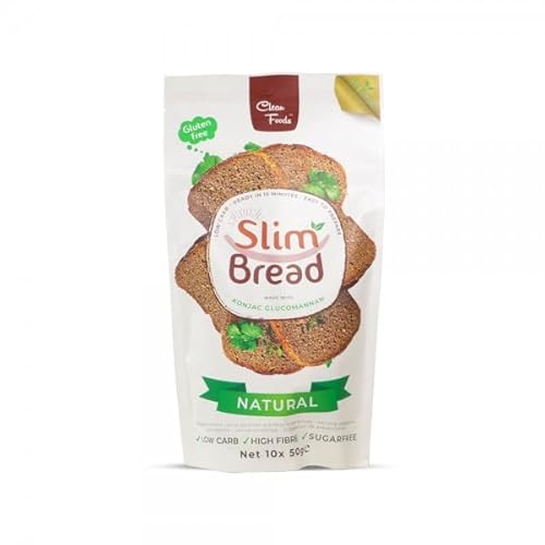 CleanFoods Slim Bread 10 x 50g I Backmischung für Brot I nur 85 Kalorien je 100g I Zubereitung in 15 Minuten von Clean Foods