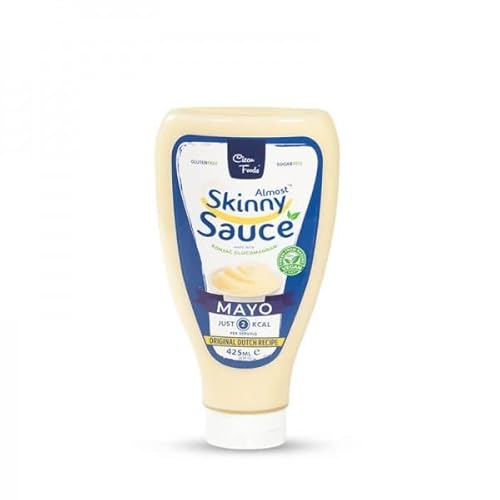 9er Pack Cleanfoods almost skinny Sauce Mayo 9 x 425ml I Mayonnaise z.B. zu Fisch Fleisch Pommes etc. I Nur 51 Kalorien pro 100 g I zuckerfrei I von Cleanfoods