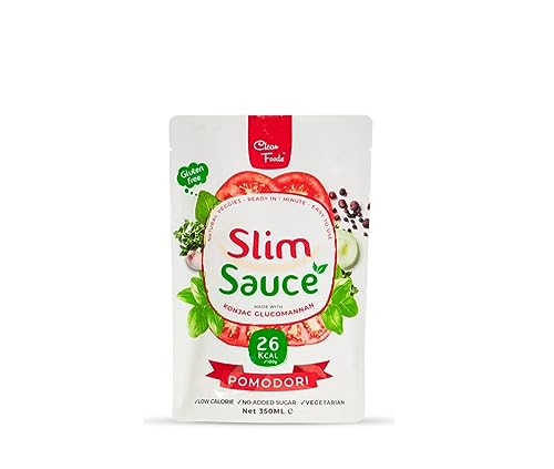 CleanFoods 26 Kalorie Pomodori Tomatensoße I 350g I Tomaten Sauce mit nur 26 kcal, 5g kohlenhydrate/100g I vegan I glutenfrei von Clean Foods