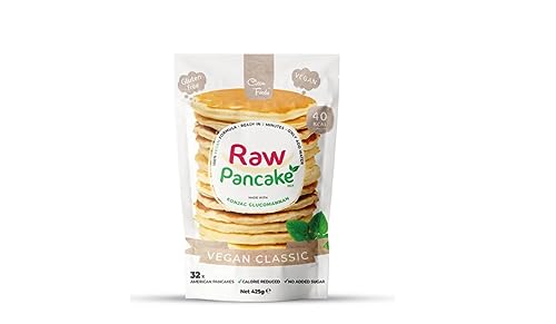 Cleanfoods 40 Kalorien vegane Pfannkuchen l Vegan Classic 425g l 32 Pancakes l 40 Kalorien/Pancake l Konjak/Konjac Glucomannan l zubereitung in 2 Min von Cleanfoods