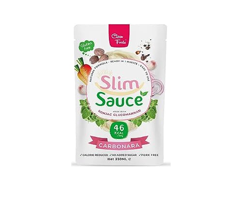 CleanFoods SlimSauce Carbonara 350ml I Nudel Sauce mit nur 46 Kalorien/100g I glutenfrei I Vegetarisch von Clean Foods