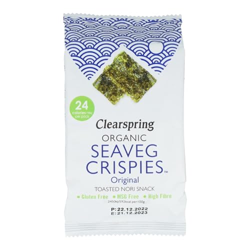 Natürliche Algenchips Seaveg Crispies glutenfrei BIO 4 g Clearspring von Clearspring