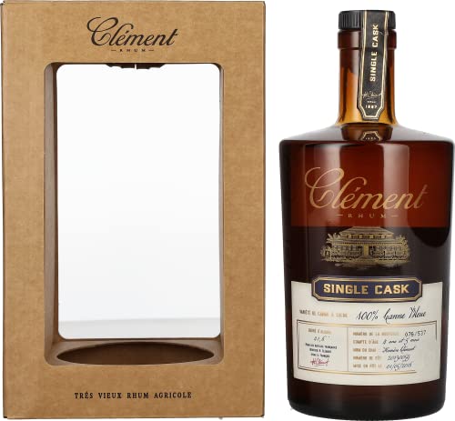 Clément Trés Vieux Rhum Agricole SINGLE CASK 100% Canne Bleue 41,6% Vol. 0,5l in Geschenkbox von Clément