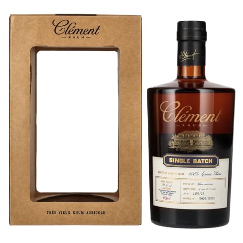 Clément Trés Vieux Rhum Agricole SINGLE CASK 100% Canne Bleue 41,6% Vol. 0,5l in Geschenkbox von Clément