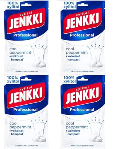 Cloetta Jenkki Xylitol Cool Peppermint Kaugummi 4 Pack of 80g von Cloetta