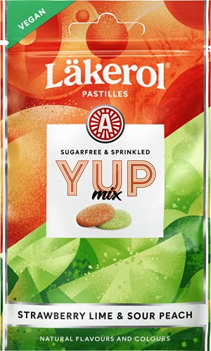 Cloetta Lakerol YUP Mix Strawberry Lime & Sour Peach Pastillen 20 Pack of 30g von Cloetta