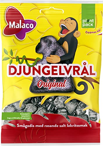 Malaco Djungelvral Supersalty Lakritz, 80 g von Cloetta