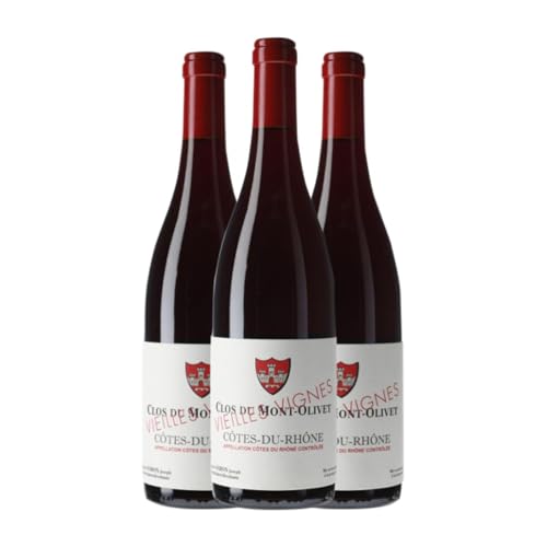 Clos du Mont-Olivet Vieilles Vignes Rouge Côtes du Rhône 75 cl Rotwein (Karton mit 3 Flaschen von 75 cl) von Clos du Mont-Olivet