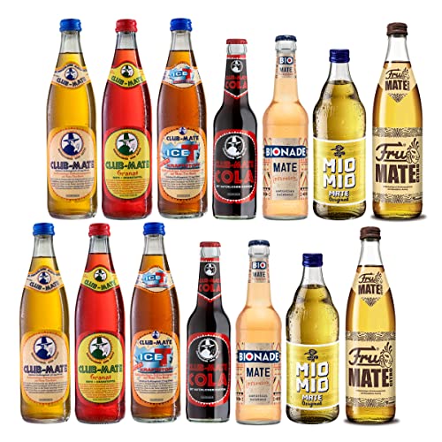 Club Mate Erfrischungsgetränk Probier 14-Stück Flaschen Set incl Mehrweg Pfand von Club Mate