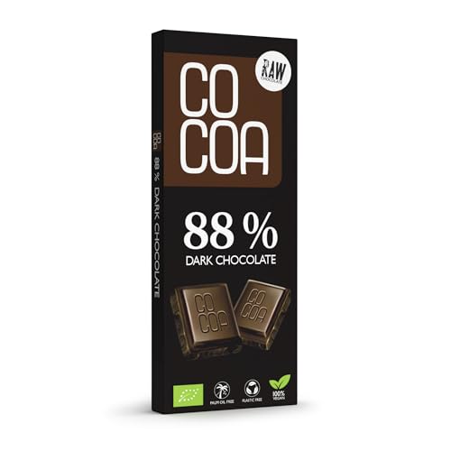 Dunkle Schokolade 88% BIO 40g, ohne weißen, raffinierten Zucker, Schokolade RAW aus ungerösteten Kakaobohnen, klassische dunkle Schokolade. von Co coa