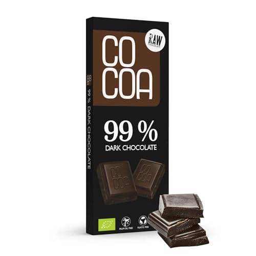 Dunkle Schokolade 99% BIO 40g, ohne weißen, raffinierten Zucker, RAW Schokolade aus ungerösteten Kakaobohnen, klassische dunkle Schokolade. von Co coa