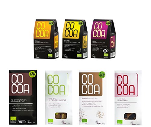 Raw Cocoa Bio Rohe Schokoladen Mix-Paket für Genießer von Co coa