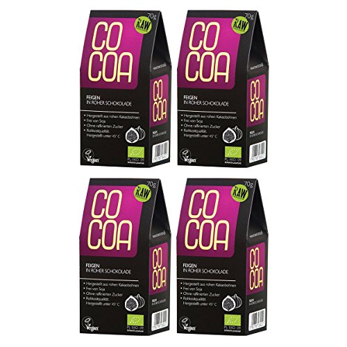 Raw Cocoa Bio Schokofrüchte 4 x 70 (Feigen in Roher Schokolade) von Co coa