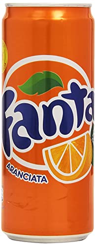 48x Fanta Orange Orangenlimonade Dose 330 ml 100% italienische Orangen von Coca-Cola