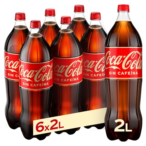 Coca-Cola Originalgeschmack ohne Koffein, Packung mit 6 Flaschen à 2 l von Coca-Cola