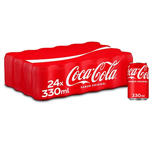 Coca-Cola Original Geschmack Cola-Limonade - Packung mit 24 Dosen 330 ml von Coca-Cola