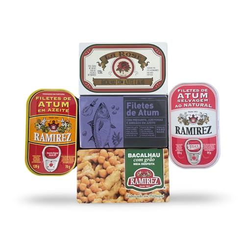 Konserven Mix Portugal - Thunfisch & Kabeljau - 5 x 120 g - Aveiro - Ramirez - La Rose von Cocagne