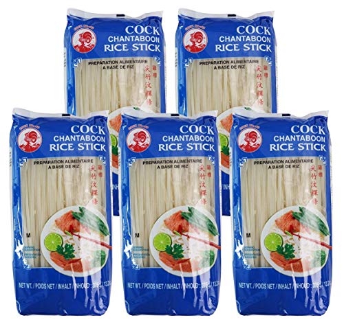 Cock Reisnudeln, 3 mm, 1. Qualität, (5x375 g Packung) von Cock