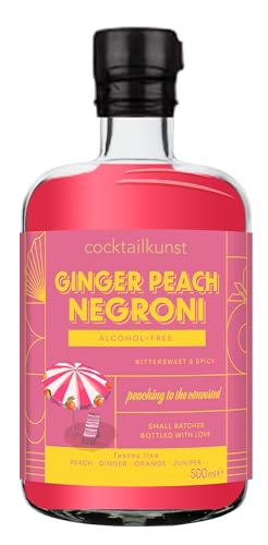 Cocktailkunst Ginger Peach Negroni, Alkoholfrei, Bitterer & Würziger Cocktail, 500 ml von Cocktailkunst