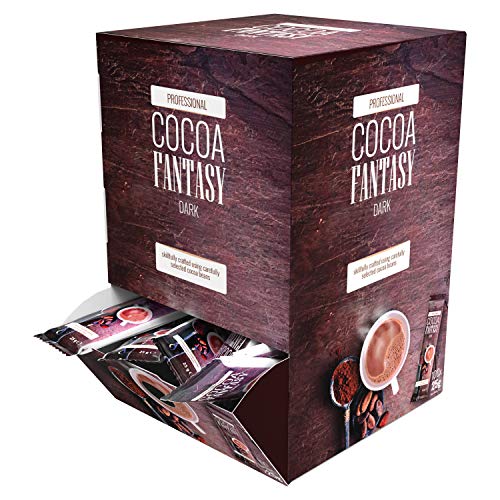 Cocoa Fantasy Dark, Kakao-Sticks, Instant Kakaopulver, Großpackung (100 Sticks à 25g), 27% Kakaoanteil von Cocoa Fantasy