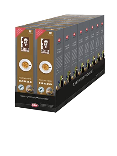 K-fee Coffee Fellows Blend Espresso Kaffeekapseln | Intensität 5/6 | kompatibel mit K-fee & Tchibo Cafissimo®* | schokoladig-fruchtige Aromen | 120 Kapseln (12 x 10 Stück) von Coffee Fellows