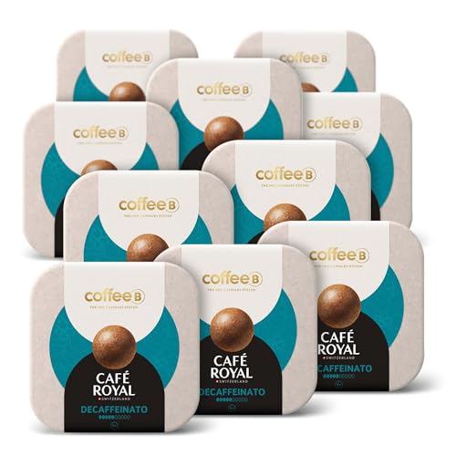 CoffeeB - DECAFFEINATO 9 Coffee Balls 51g, 10er Pack (10x 9 Coffee Balls) von CAFE ROYAL SWITZERLAND PROFESSIONAL