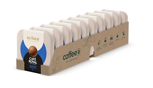 CoffeeB by Café Royal Lungo 9 Kaffee Balls – Speziell für die Verwendung der CoffeeB-Kaffeemaschine – 100% Kompostierbar von CoffeeB