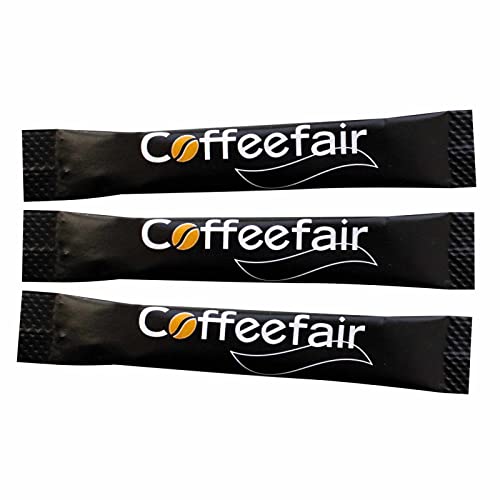 Coffeefair Zuckersticks Schwarz 1000 x 3,6 Zucker, weißer Portionszucker, Feinzucker portioniert, ideal für die Gastronomie oder das Büro von Coffeefair