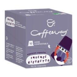 Coffeeway Espresso-Kappen Intense Ristretto, 120 Stück, (12 Packungen mit je 10 Stück) von Coffeeway