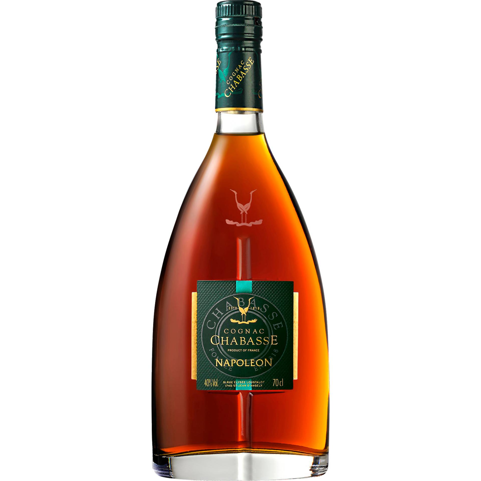 Cognac Chabasse Napoléon, Cognac AOP, 0,7L, Spirituosen von Cognac Chabasse, 51 Rue Élysée Loustalot, 17412 St. Jean d´Angély, Frankreich