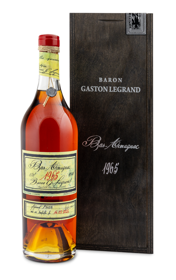 1965 Bas Armagnac "Baron Gaston Legrand" von Cognac Lheraud