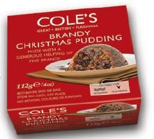 Cole's Traditional Brandy Christmas Pudding 112g von Cole's