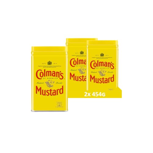 Colman's Original Senfpulver, English Mustard veganes Senfmehl ohne künstliche Zusätze (2 Stück (2 x 454g)) von Colman's
