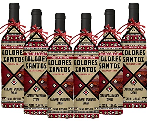 COLORES SANTOS - Rotwein aus Chile - Colchagua Valley - Cabernet Sauvignon, Syrah Wein (6 x 0, 75 L) von Colores Santos