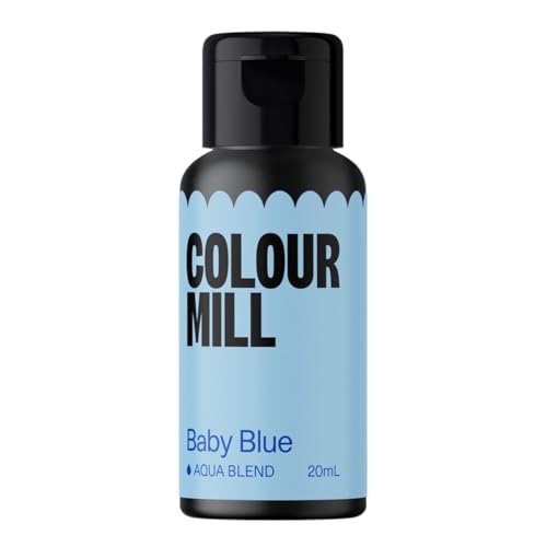 Colour Mill Aqua Blend Baby Blue Lebensmittelfarbe auf Wasserbasis - Lebensmittel Farbe Sehr Intensiv, Hoch Konzentriert, Vegan - 20 ml von Colour Mill