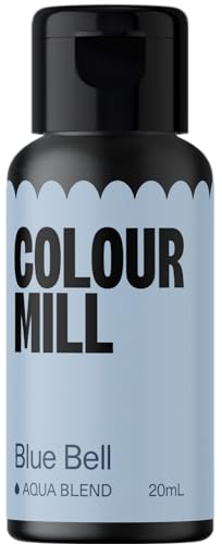 Colour Mill Aqua Blend Blue Bell Lebensmittelfarbe auf Wasserbasis - Lebensmittel Farbe Sehr Intensiv, Hoch Konzentriert, Vegan - 20 ml von Colour Mill