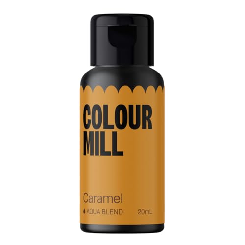 Colour Mill Aqua Blend Caramel Lebensmittelfarbe auf Wasserbasis - Lebensmittel Farbe Sehr Intensiv, Hoch Konzentriert, Vegan - 20 ml von Colour Mill