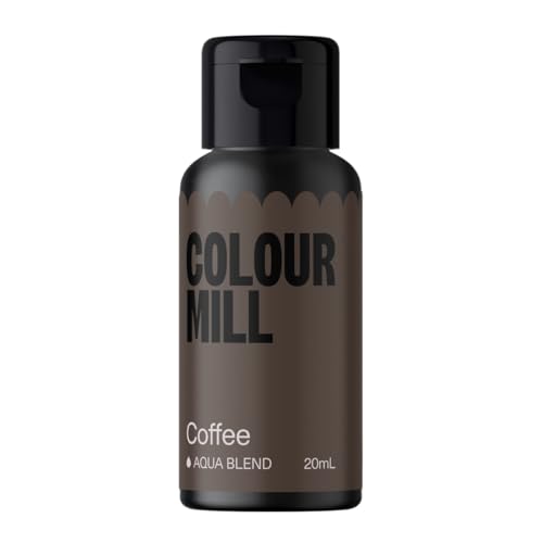 Colour Mill Aqua Blend Coffee Lebensmittelfarbe auf Wasserbasis - Lebensmittel Farbe Sehr Intensiv, Hoch Konzentriert, Vegan - 20 ml von Colour Mill