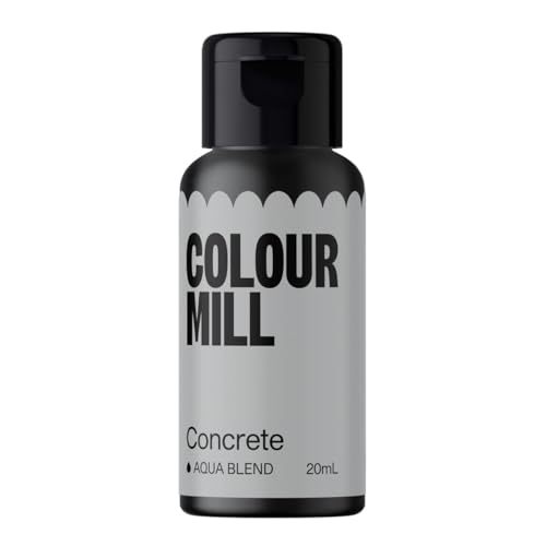 Colour Mill Aqua Blend Concrete Lebensmittelfarbe auf Wasserbasis - Lebensmittel Farbe Sehr Intensiv, Hoch Konzentriert, Vegan - 20 ml von Colour Mill