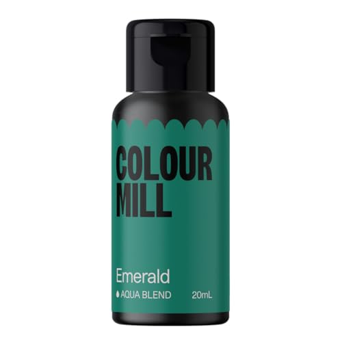Colour Mill Aqua Blend Emerald Lebensmittelfarbe auf Wasserbasis - Lebensmittel Farbe Sehr Intensiv, Hoch Konzentriert, Vegan - 20 ml von Colour Mill